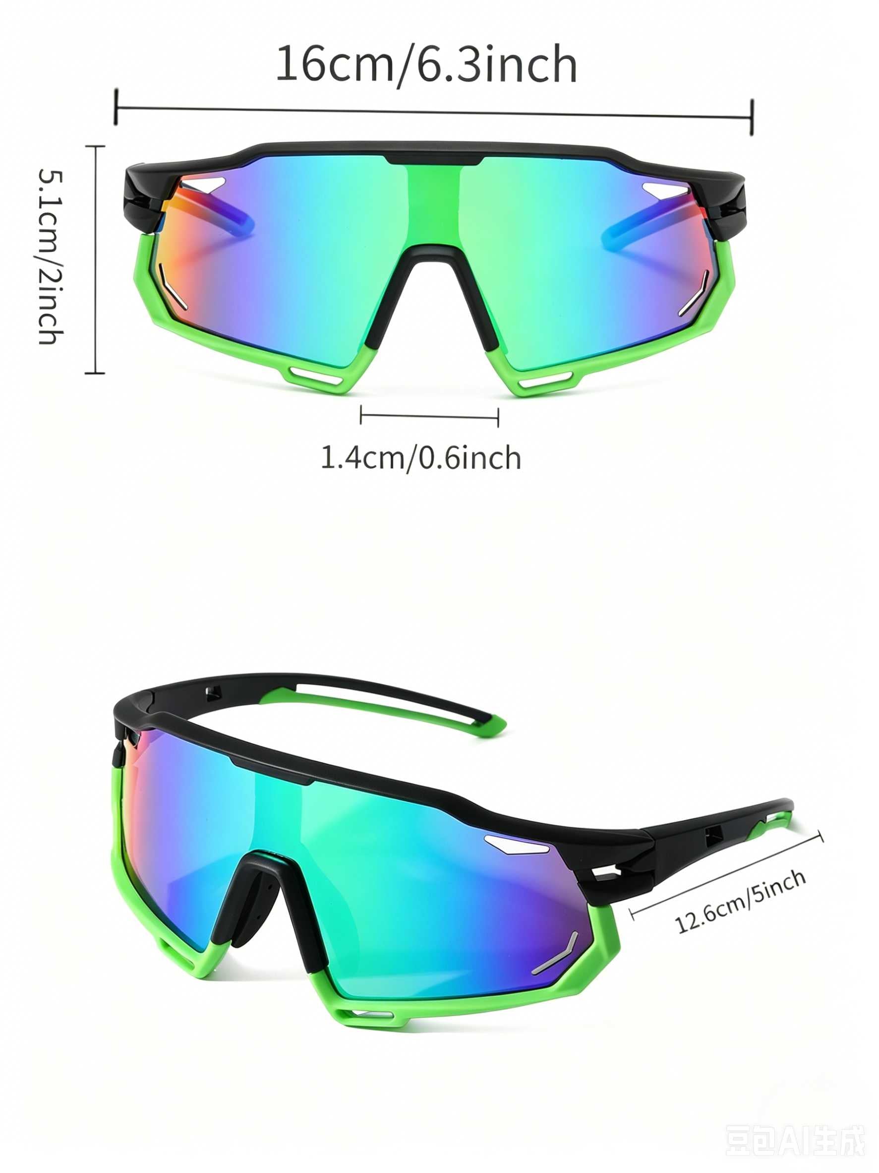 POLASUP Cycling Series X9932  Polarized Sport Sunglasses for Men Women, UV400 Protection Cycling Sunglasses with Hard Case, Oversized Shield Lens for Running, Baseball, Fishing & Outdoor Activities