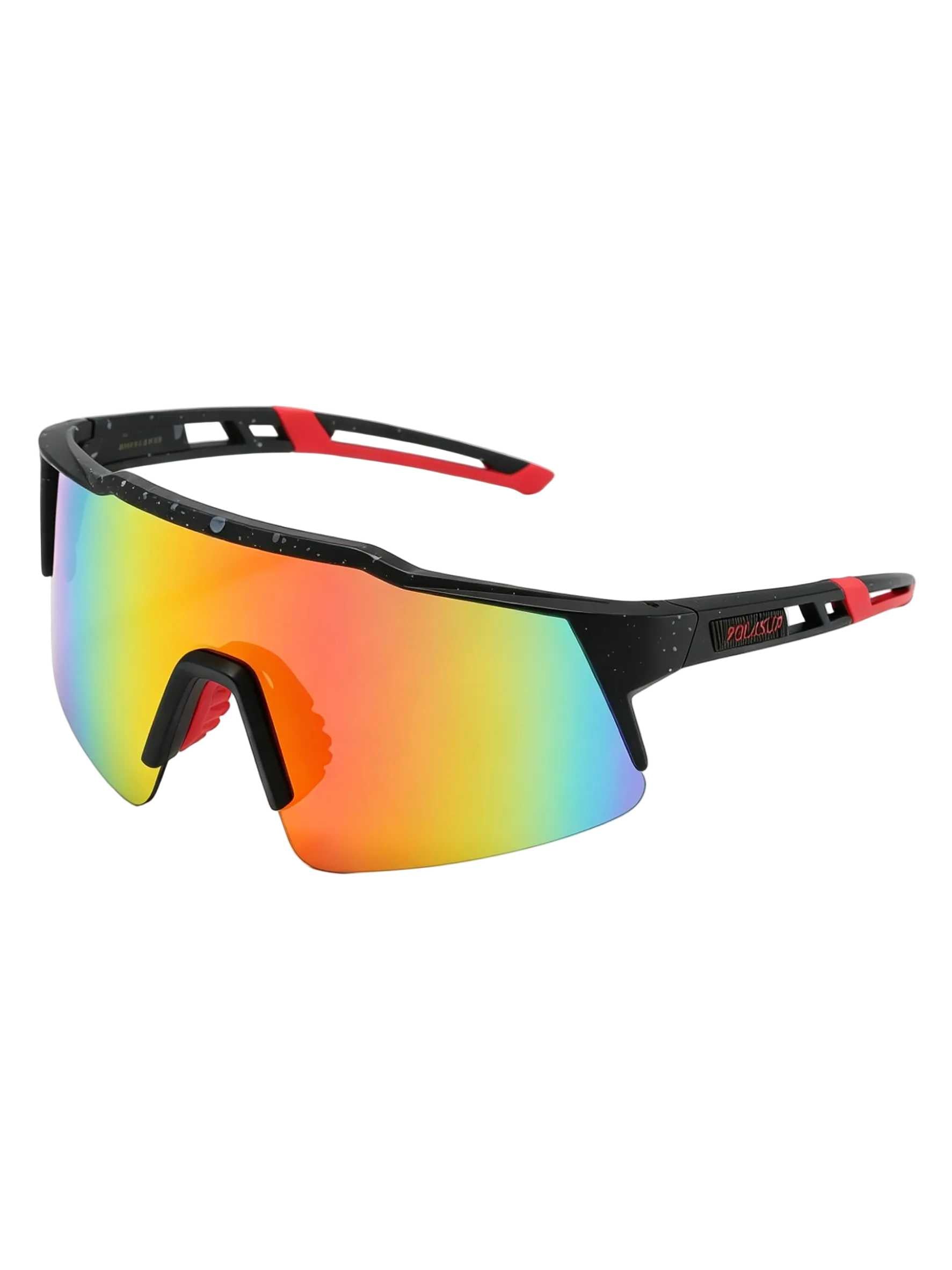 POLASUP Cycling Series 22131 Sports Sunglasses for Men Women, UV400 Protection, Ideal for Cycling, Running, Baseball, Outdoor Activities with Hard Case