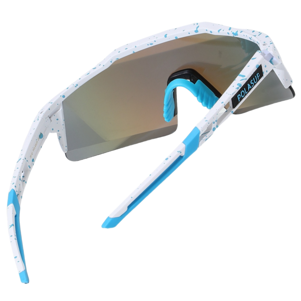 POLASUP Cycling Series 22131 Sports Sunglasses for Men Women, UV400 Protection, Ideal for Cycling, Running, Baseball, Outdoor Activities with Hard Case
