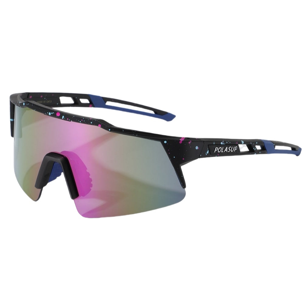 POLASUP Cycling Series 22131 Sports Sunglasses for Men Women, UV400 Protection, Ideal for Cycling, Running, Baseball, Outdoor Activities with Hard Case