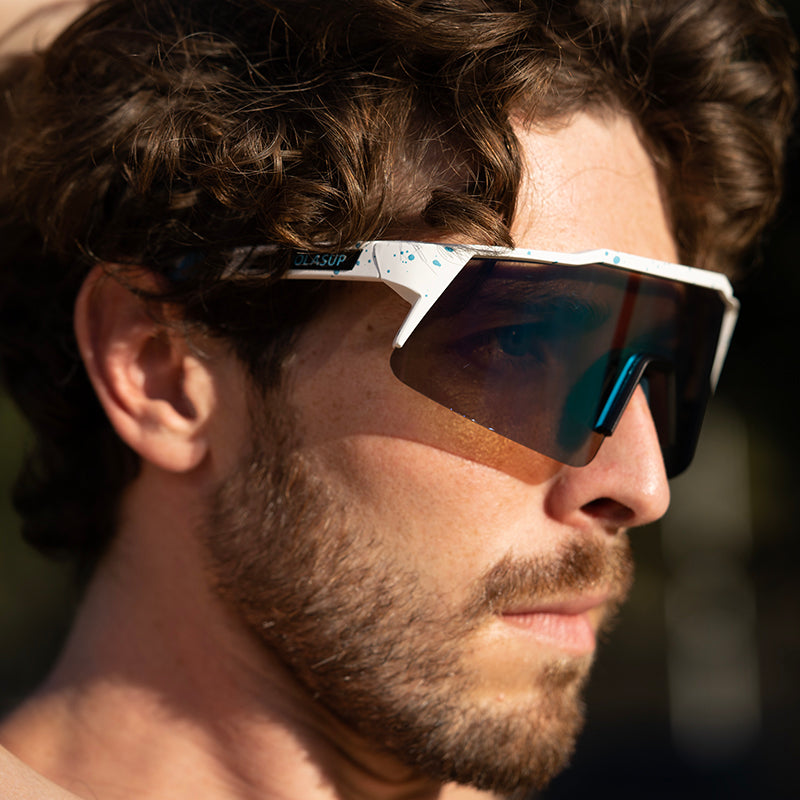 POLASUP Cycling Series 22131 Sports Sunglasses for Men Women, UV400 Protection, Ideal for Cycling, Running, Baseball, Outdoor Activities with Hard Case
