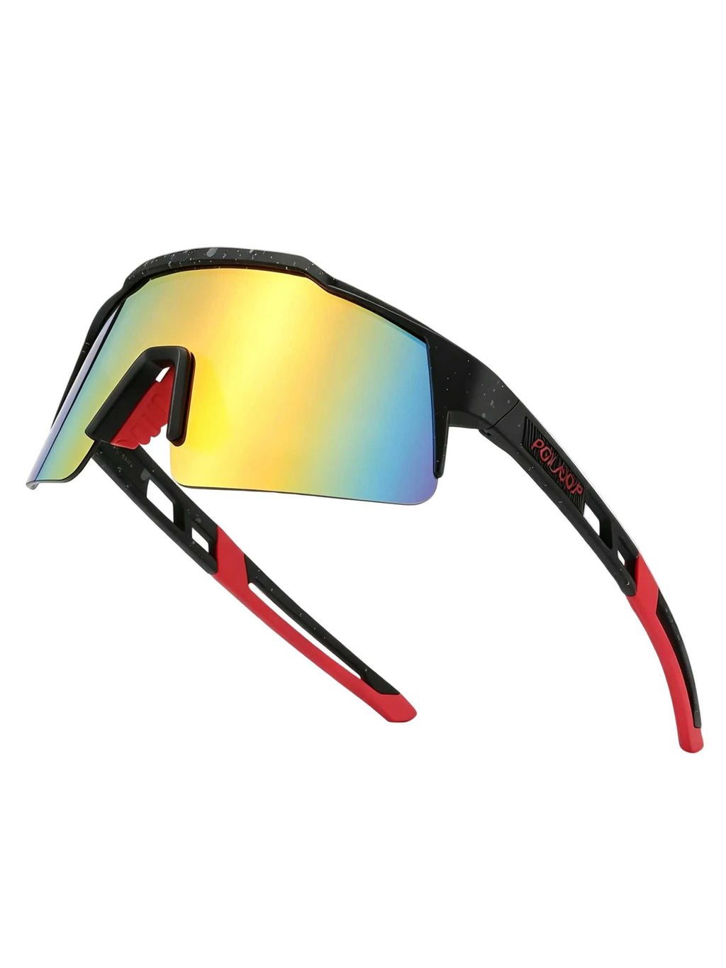 POLASUP Cycling Series 22131 Sports Sunglasses for Men Women, UV400 Protection, Ideal for Cycling, Running, Baseball, Outdoor Activities with Hard Case