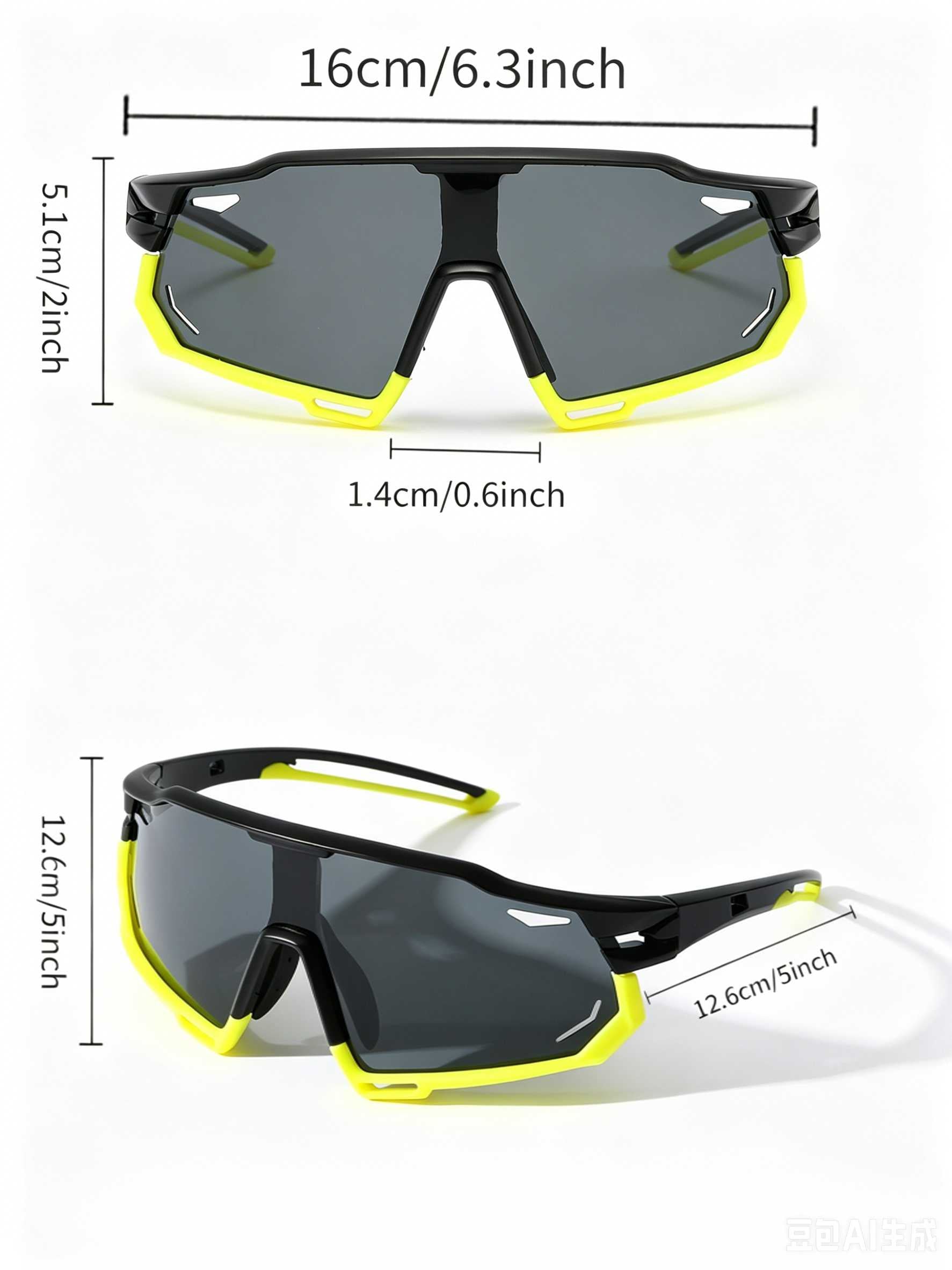 POLASUP Cycling Series X9932  Polarized Sport Sunglasses for Men Women, UV400 Protection Cycling Sunglasses with Hard Case, Oversized Shield Lens for Running, Baseball, Fishing & Outdoor Activities