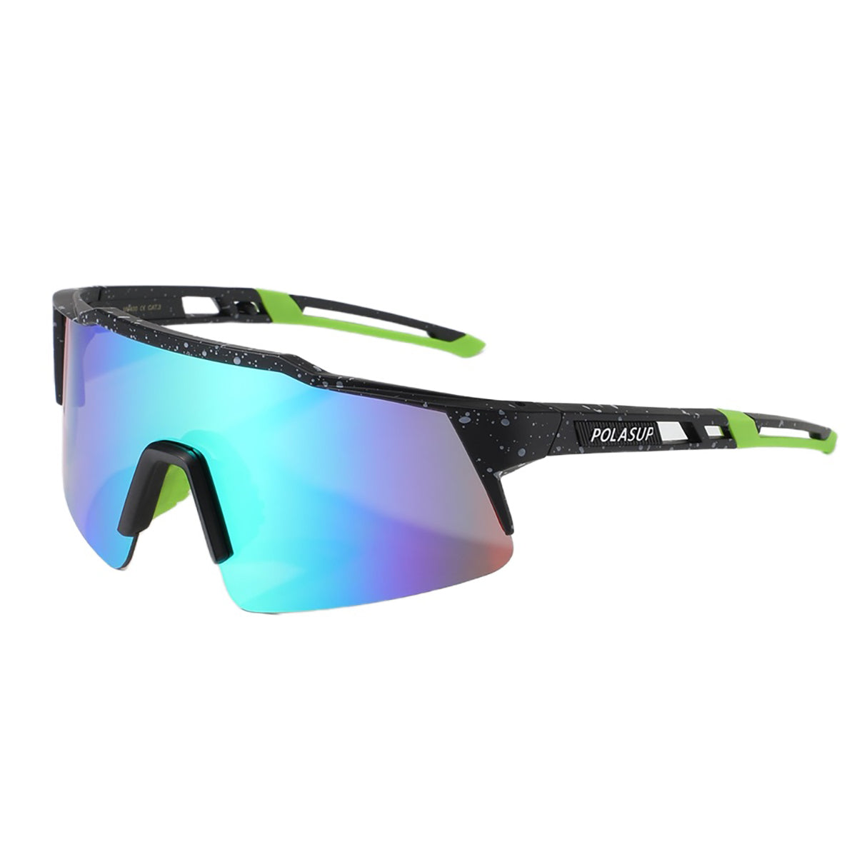POLASUP Cycling Series 22131 Sports Sunglasses for Men Women, UV400 Protection, Ideal for Cycling, Running, Baseball, Outdoor Activities with Hard Case