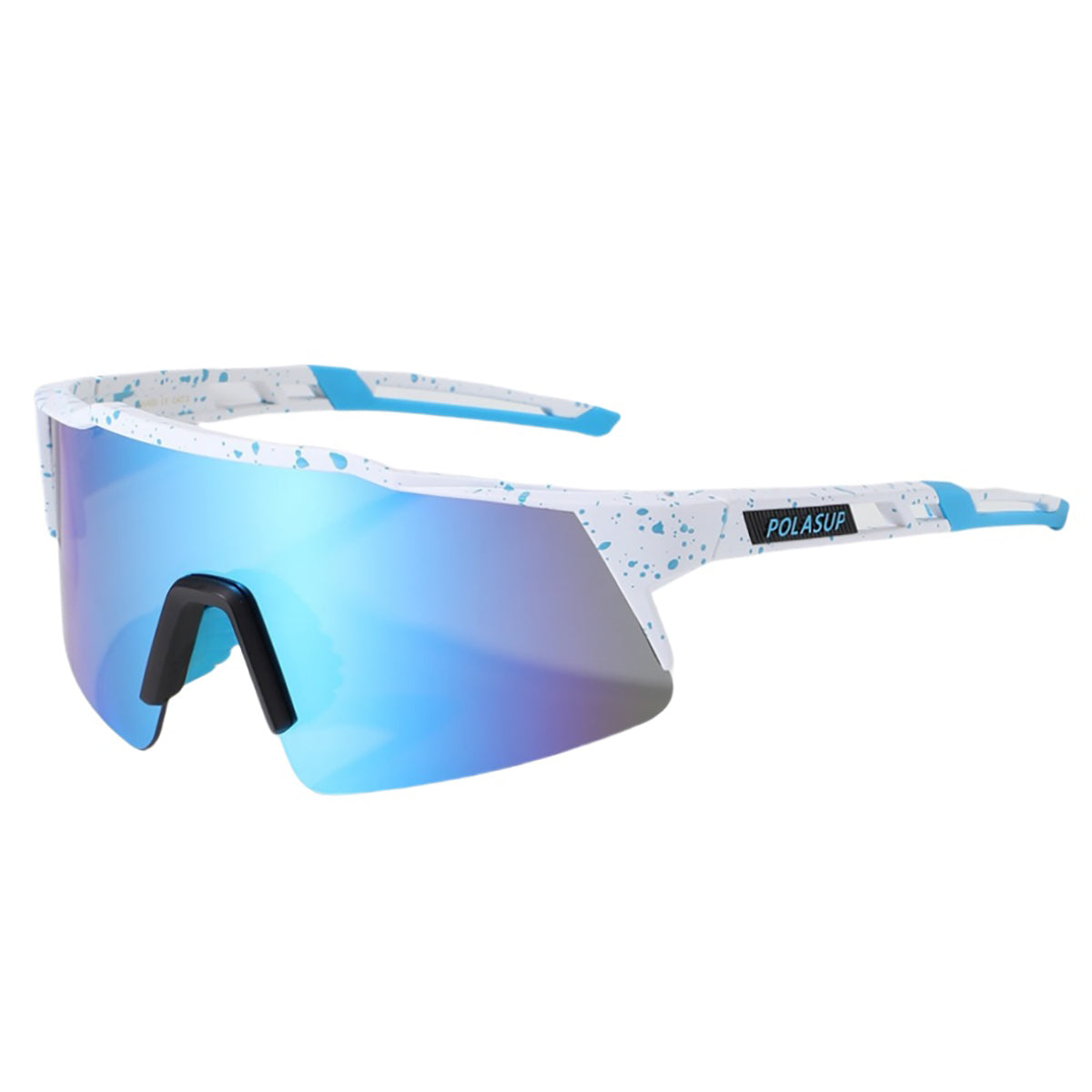 POLASUP Cycling Series 22131 Sports Sunglasses for Men Women, UV400 Protection, Ideal for Cycling, Running, Baseball, Outdoor Activities with Hard Case