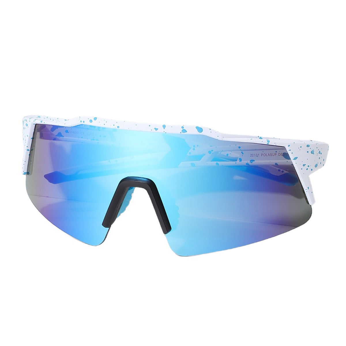 POLASUP Cycling Series 22131 Sports Sunglasses for Men Women, UV400 Protection, Ideal for Cycling, Running, Baseball, Outdoor Activities with Hard Case