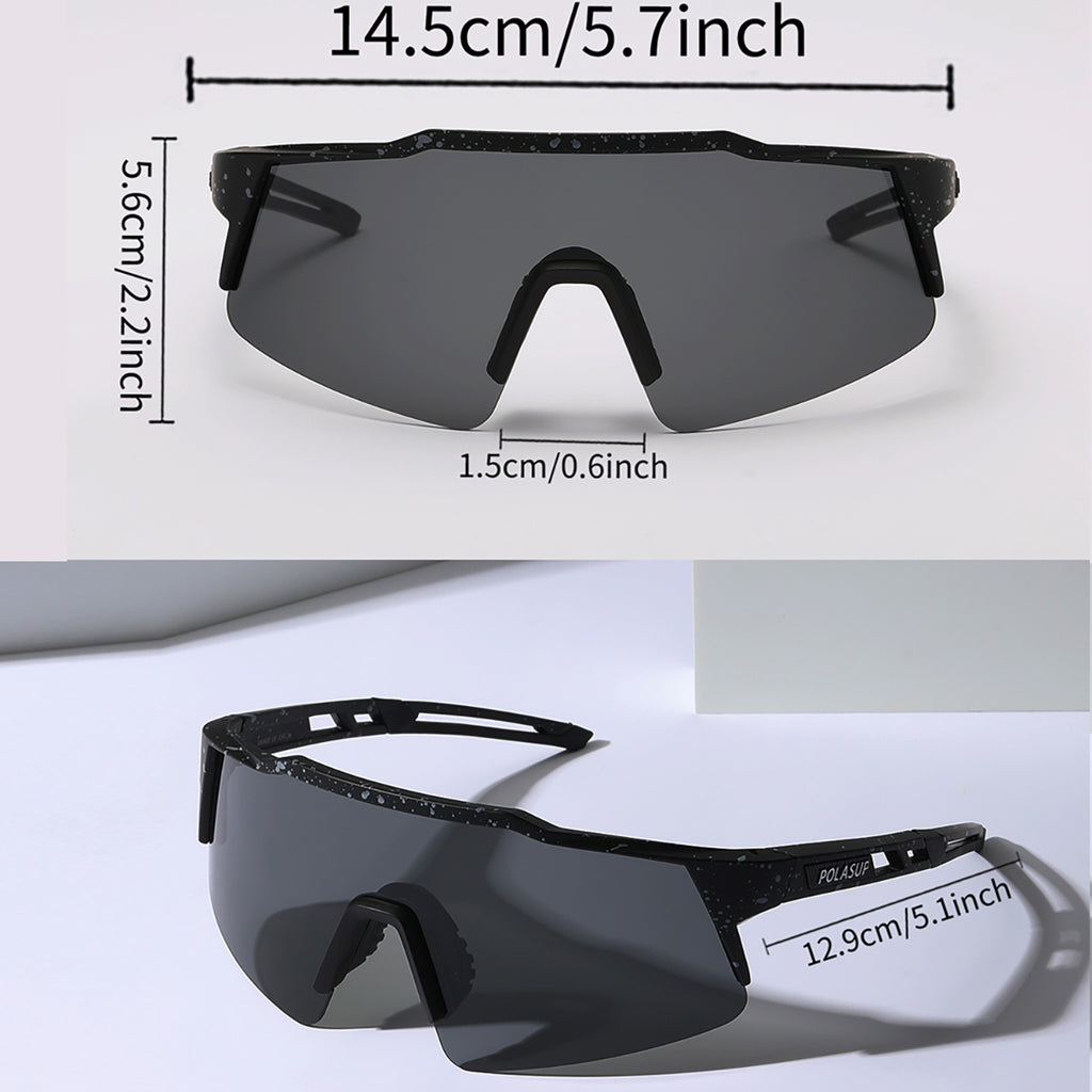 POLASUP Cycling Series 22131 Sports Sunglasses for Men Women, UV400 Protection, Ideal for Cycling, Running, Baseball, Outdoor Activities with Hard Case