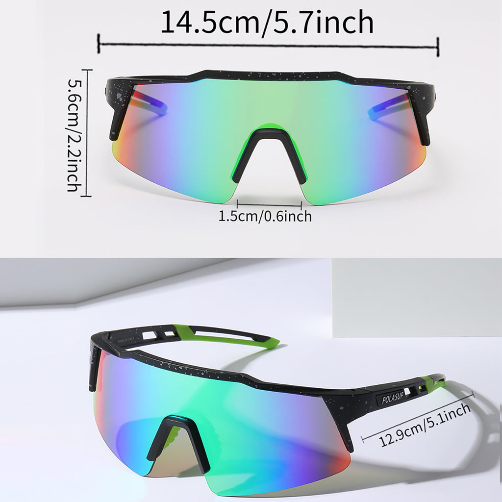 POLASUP Cycling Series 22131 Sports Sunglasses for Men Women, UV400 Protection, Ideal for Cycling, Running, Baseball, Outdoor Activities with Hard Case
