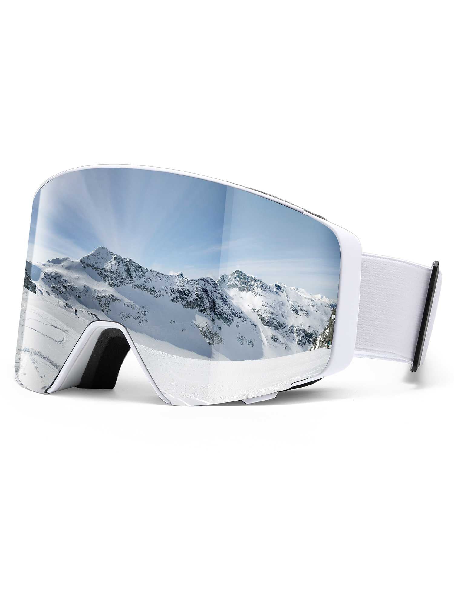 POLASUP Mountain Series 3067 Ski Goggles for Men Women, UV400 Eye Protection, Triple Sponge Windproof Design, Anti-Fog Lenses for Snowboarding & Winter Sports with Carrying Pouch