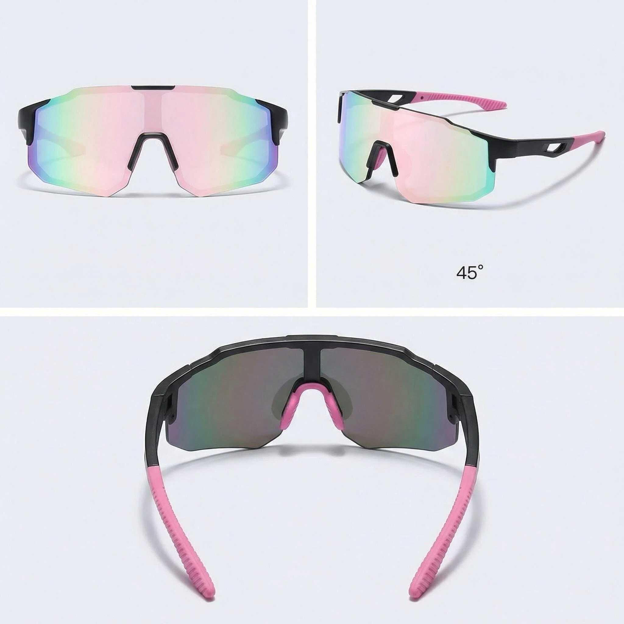 POLASUP Cycling Series X9337C5 Polarized Sports Sunglasses for Men Women, UV400 Protection Cycling Sunglasses, Lightweight Frame for Running Fishing Driving